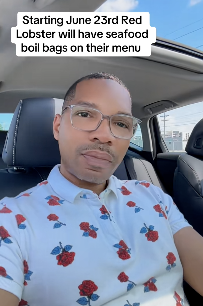 man talking about red lobster